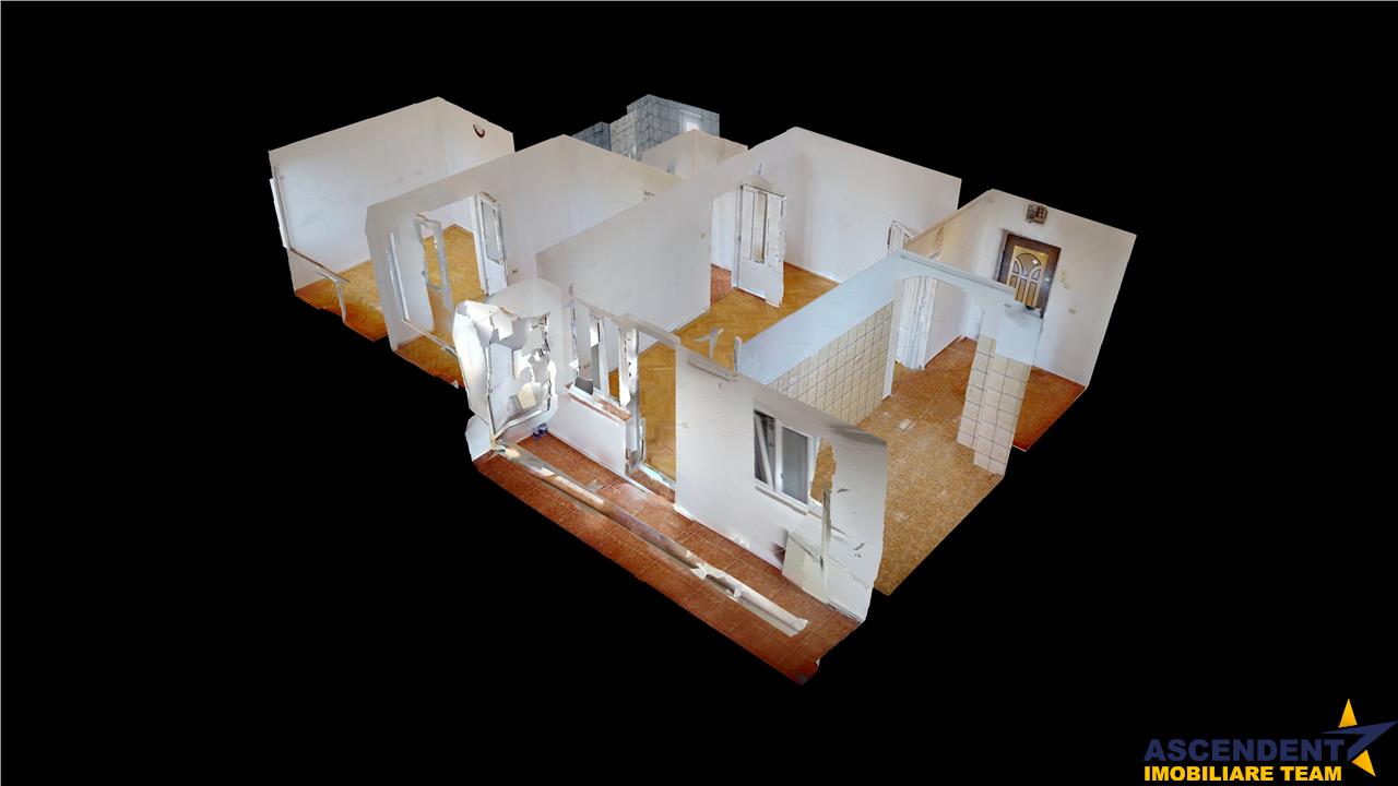 EXPLOREAZA 3D! Structura deopsebita: living+dormitor+ birou/camera copil,Semicentral, Brasov