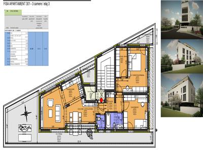 Apartament LUX, Regim vila, 3 camere pe 81 mp si 50 mp terase, Tractorul, Brasov
